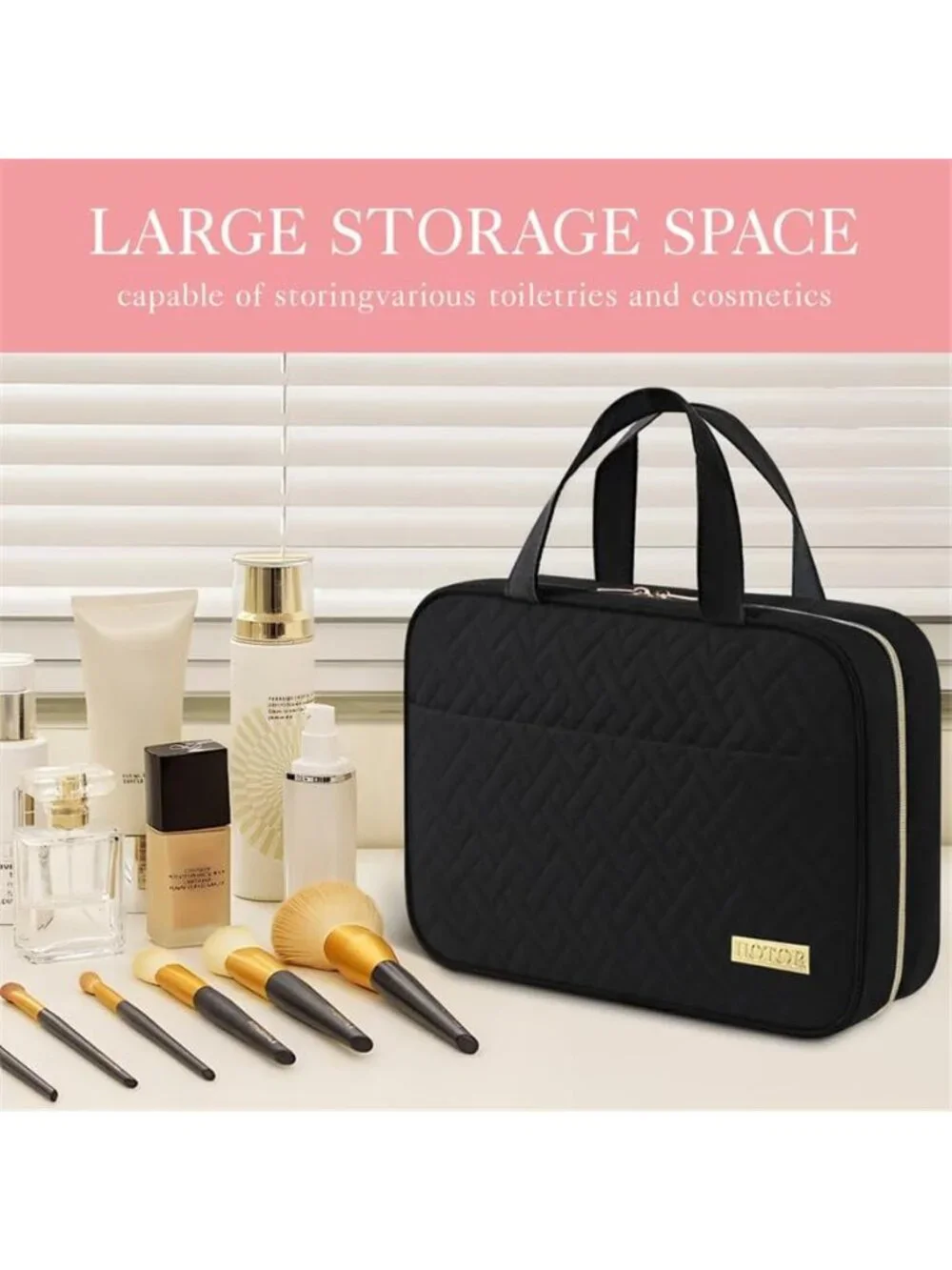 Travel Toiletry Bag - Hanging Toiletry Bag for Women & Men, Makeup Bag